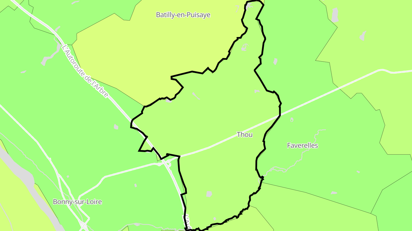 Carte des prix de l'immobilier Thou