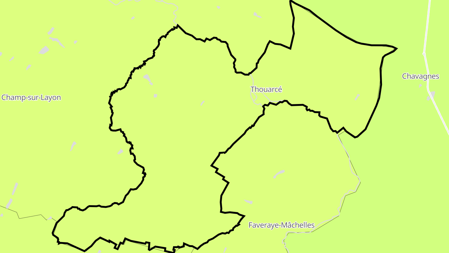 Carte des prix de l'immobilier Thouarcé
