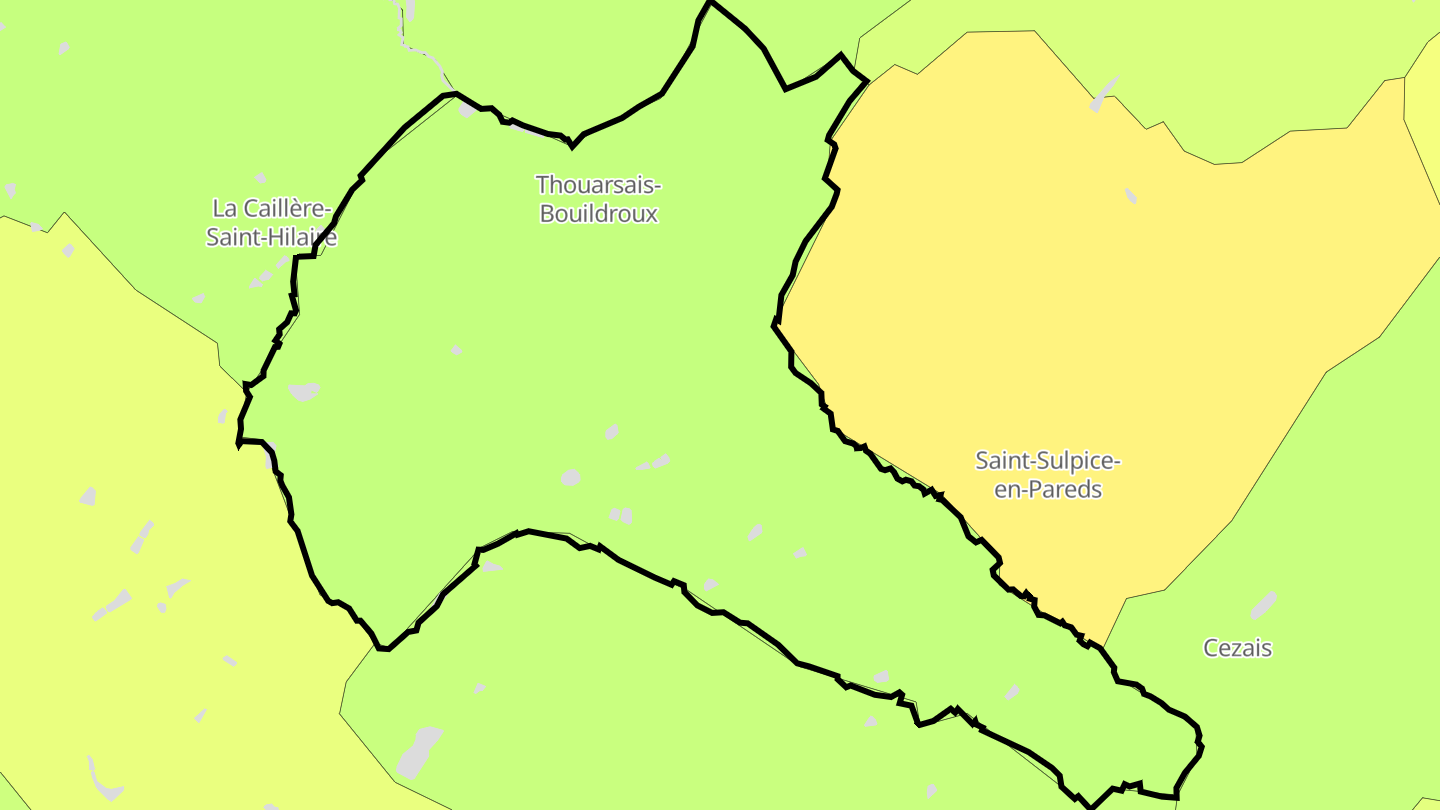 Carte des prix de l'immobilier Thouarsais-Bouildroux