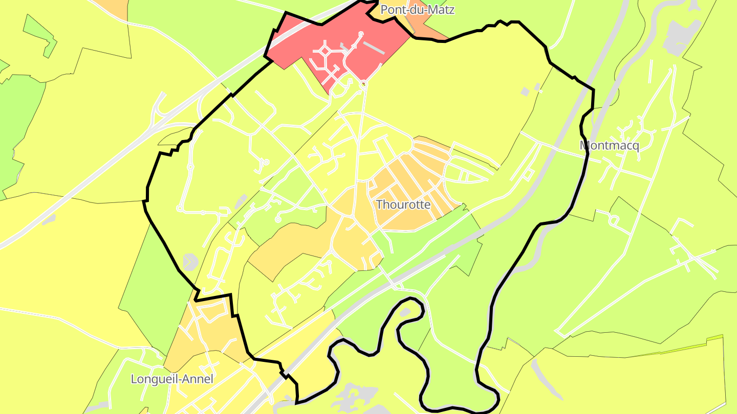 Carte des prix de l'immobilier Thourotte