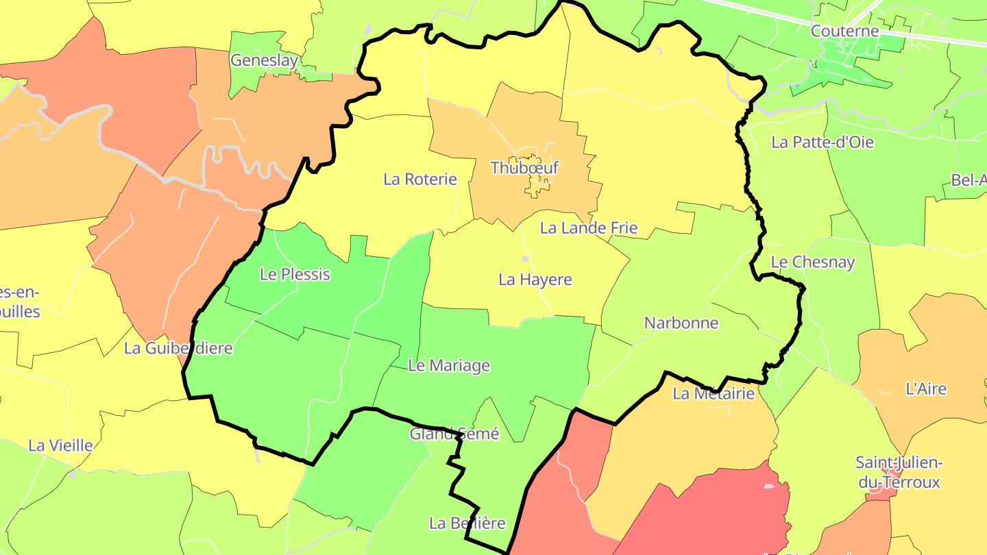 Carte des prix de l'immobilier Thubœuf