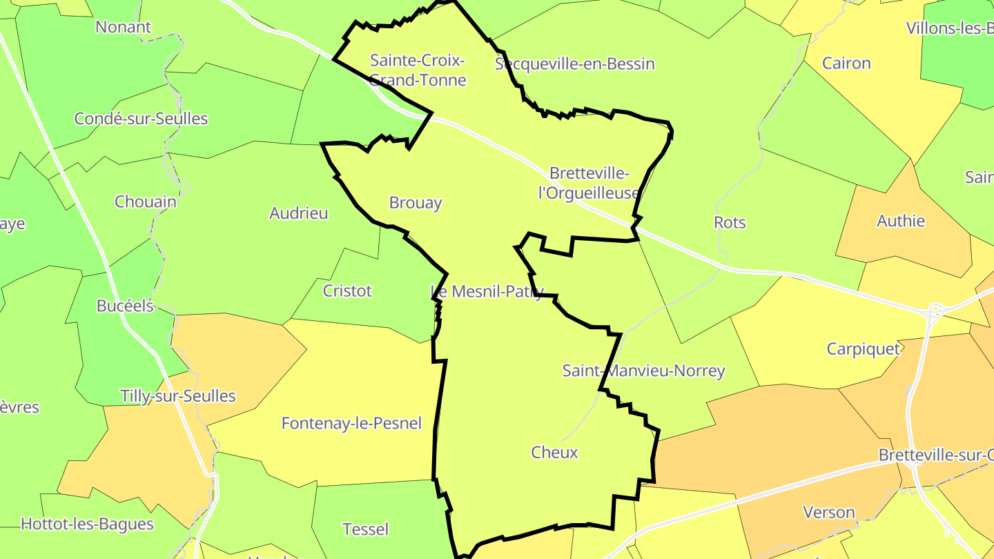 Carte des prix de l'immobilier Thue et Mue