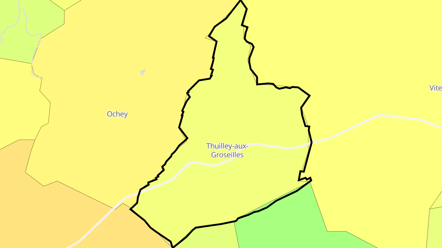 Carte des prix de l'immobilier Thuilley-aux-Groseilles