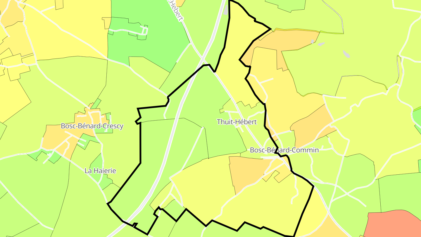 Carte des prix de l'immobilier Thuit-Hébert