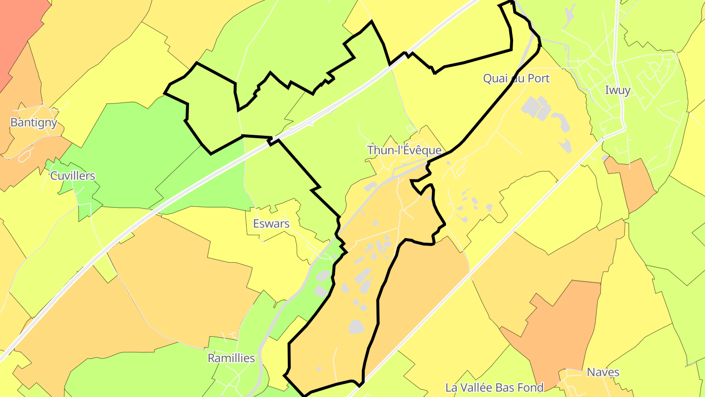 Carte des prix de l'immobilier Thun-l'Évêque