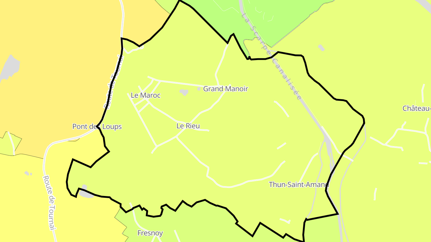 Carte des prix de l'immobilier Thun-Saint-Amand