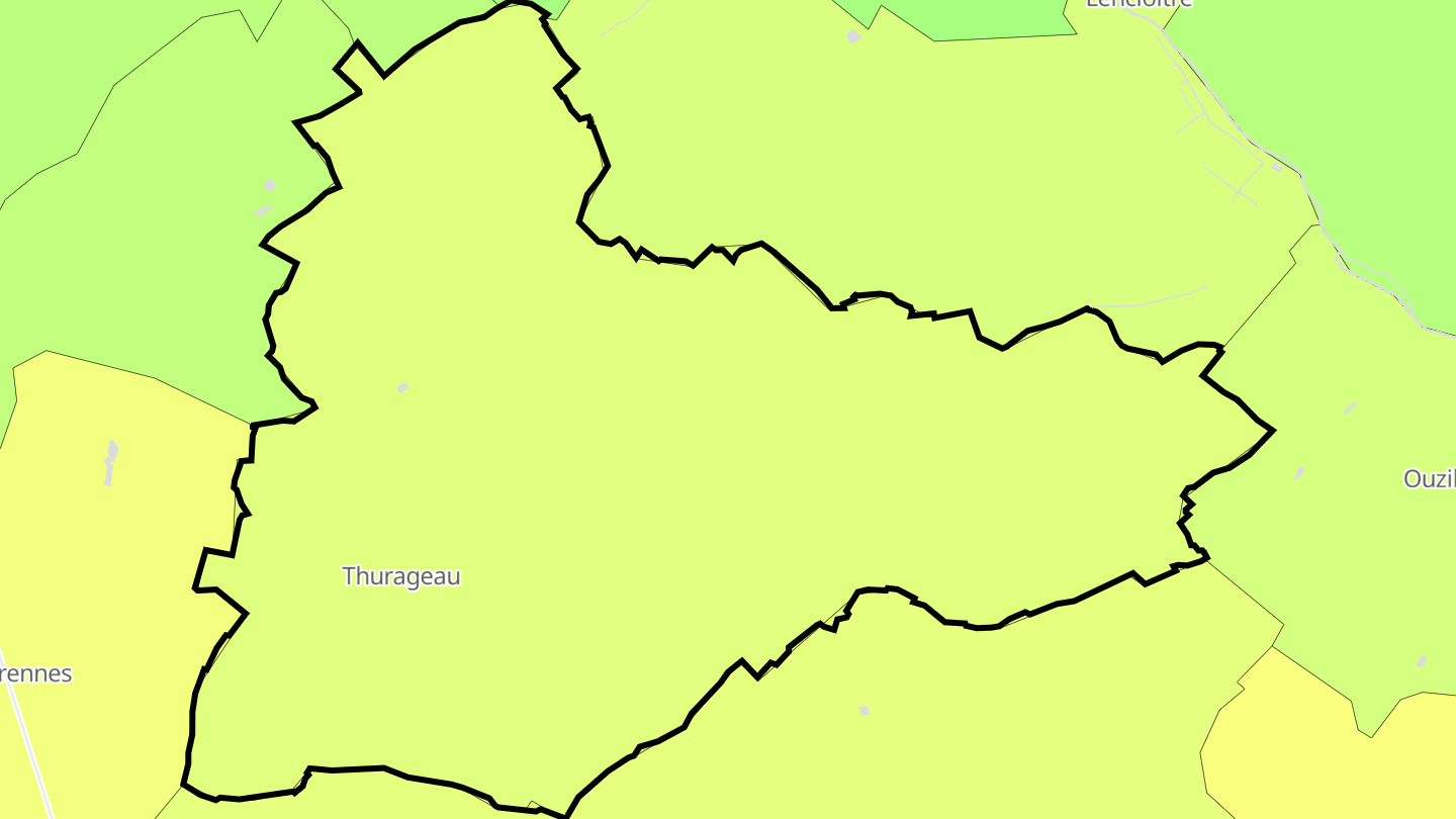 Carte des prix de l'immobilier Thurageau