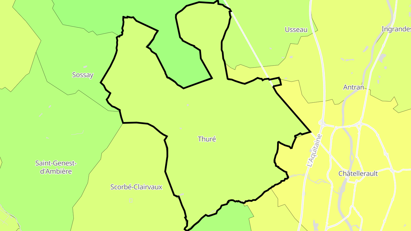 Carte des prix de l'immobilier Thuré