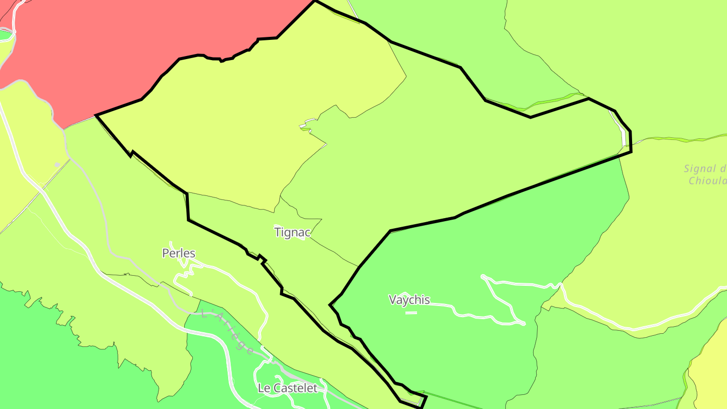 Carte des prix de l'immobilier Tignac