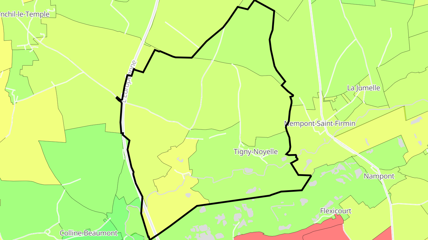 Carte des prix de l'immobilier Tigny-Noyelle