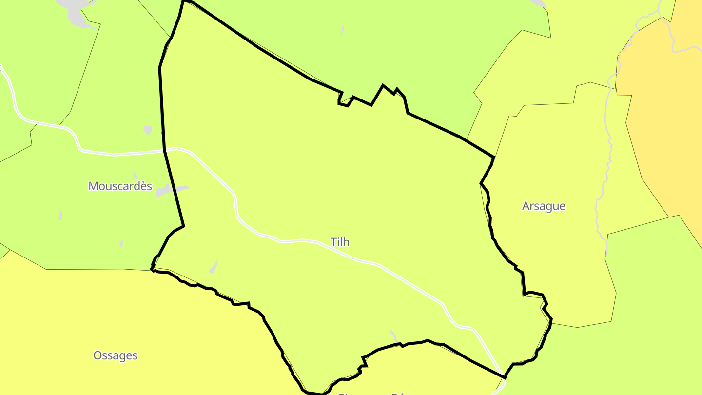 Carte des prix de l'immobilier Tilh
