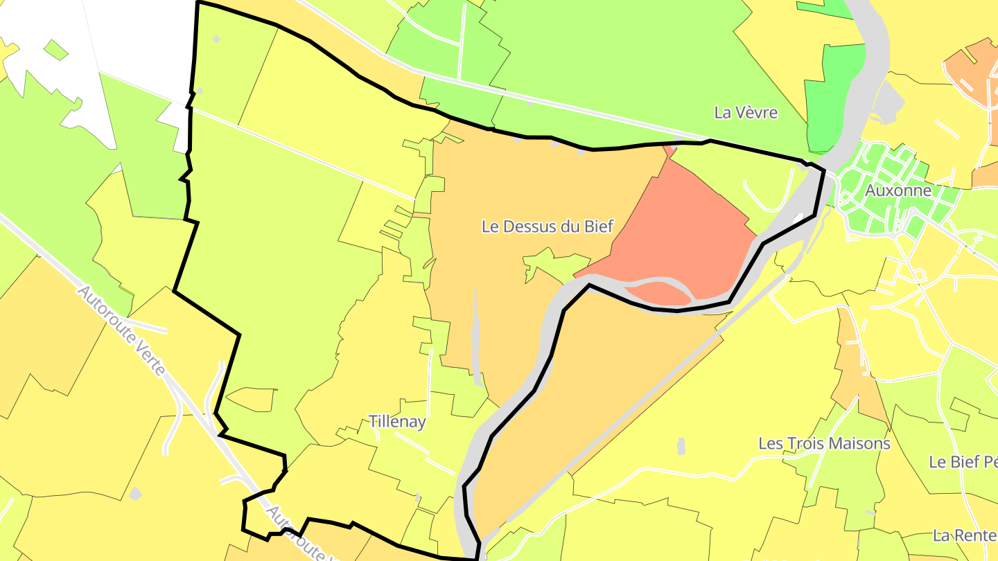Carte des prix de l'immobilier Tillenay