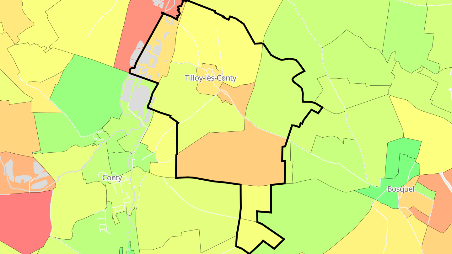 Carte des prix de l'immobilier Tilloy-lès-Conty