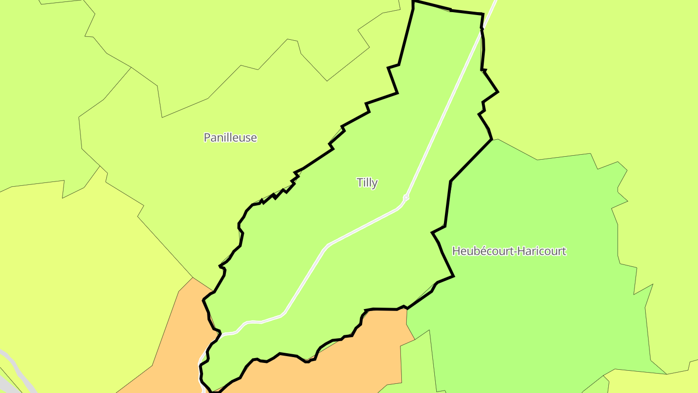 Carte des prix de l'immobilier Tilly