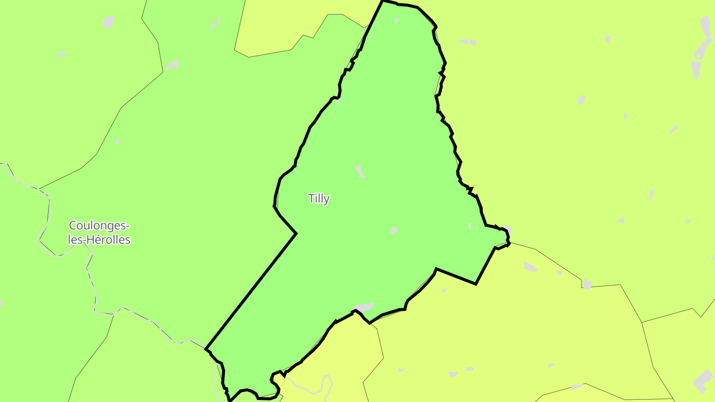 Carte des prix de l'immobilier Tilly