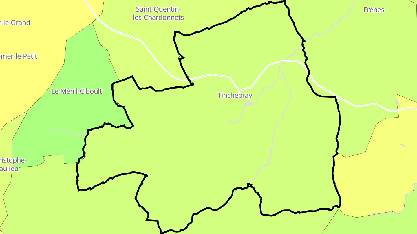 Carte des prix de l'immobilier Tinchebray