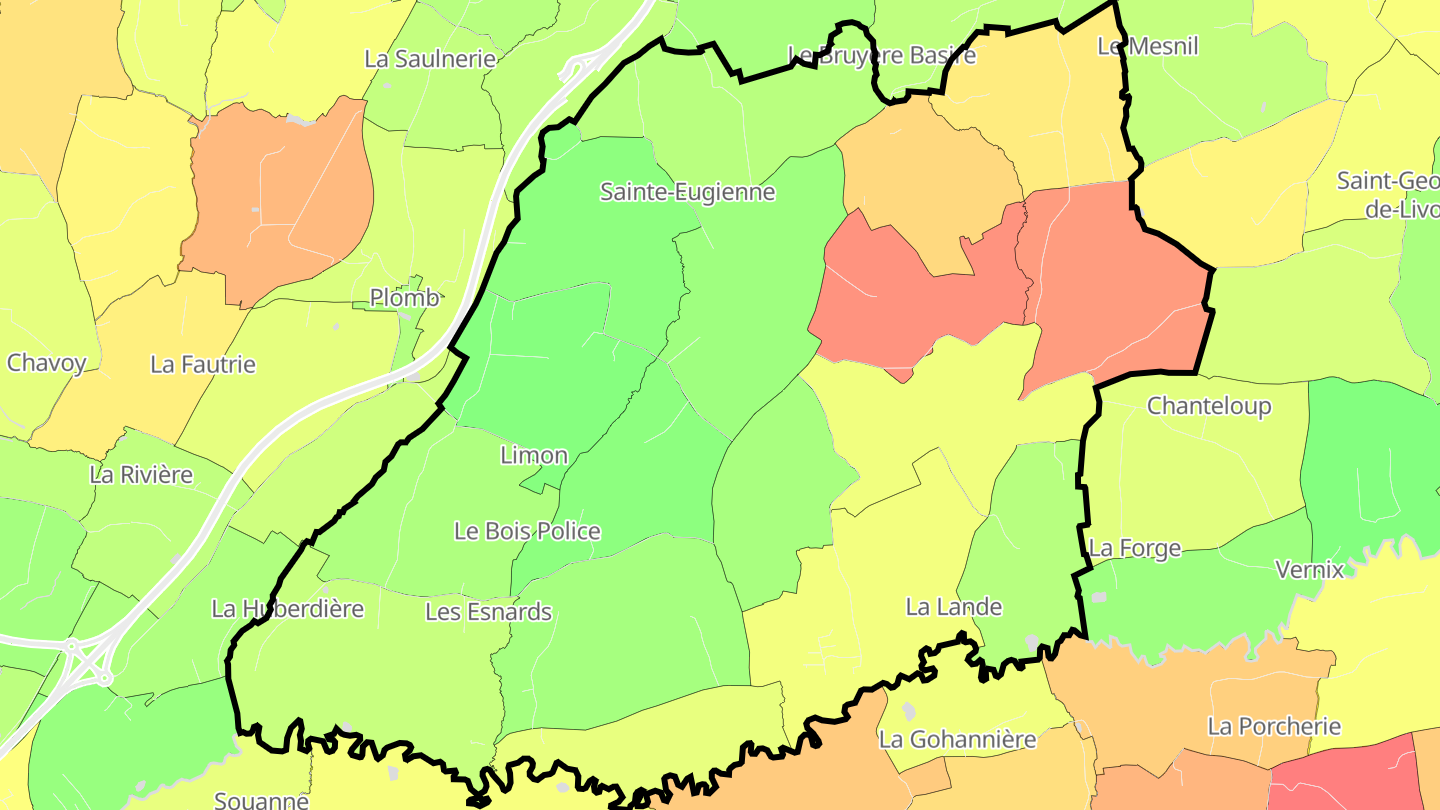 Carte des prix de l'immobilier Tirepied