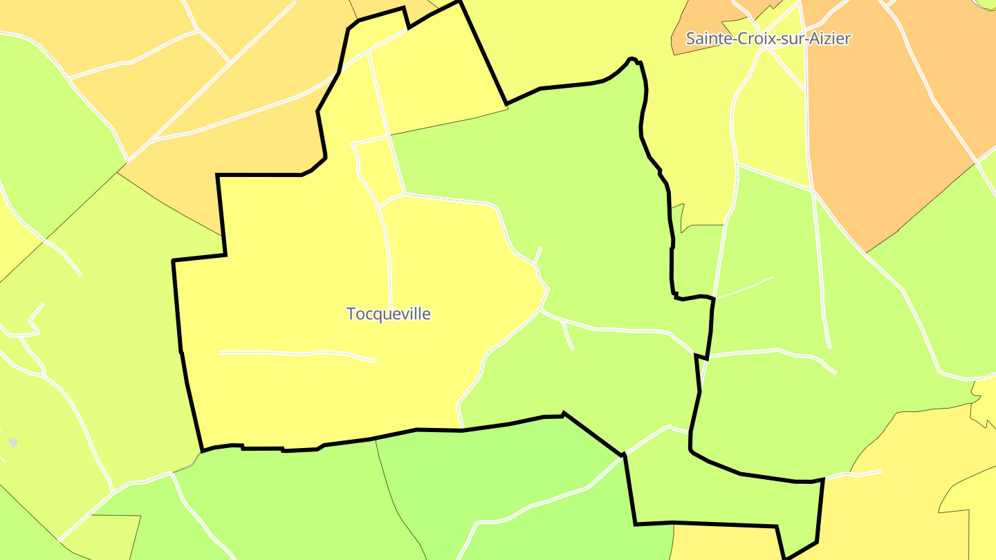 Carte des prix de l'immobilier Tocqueville