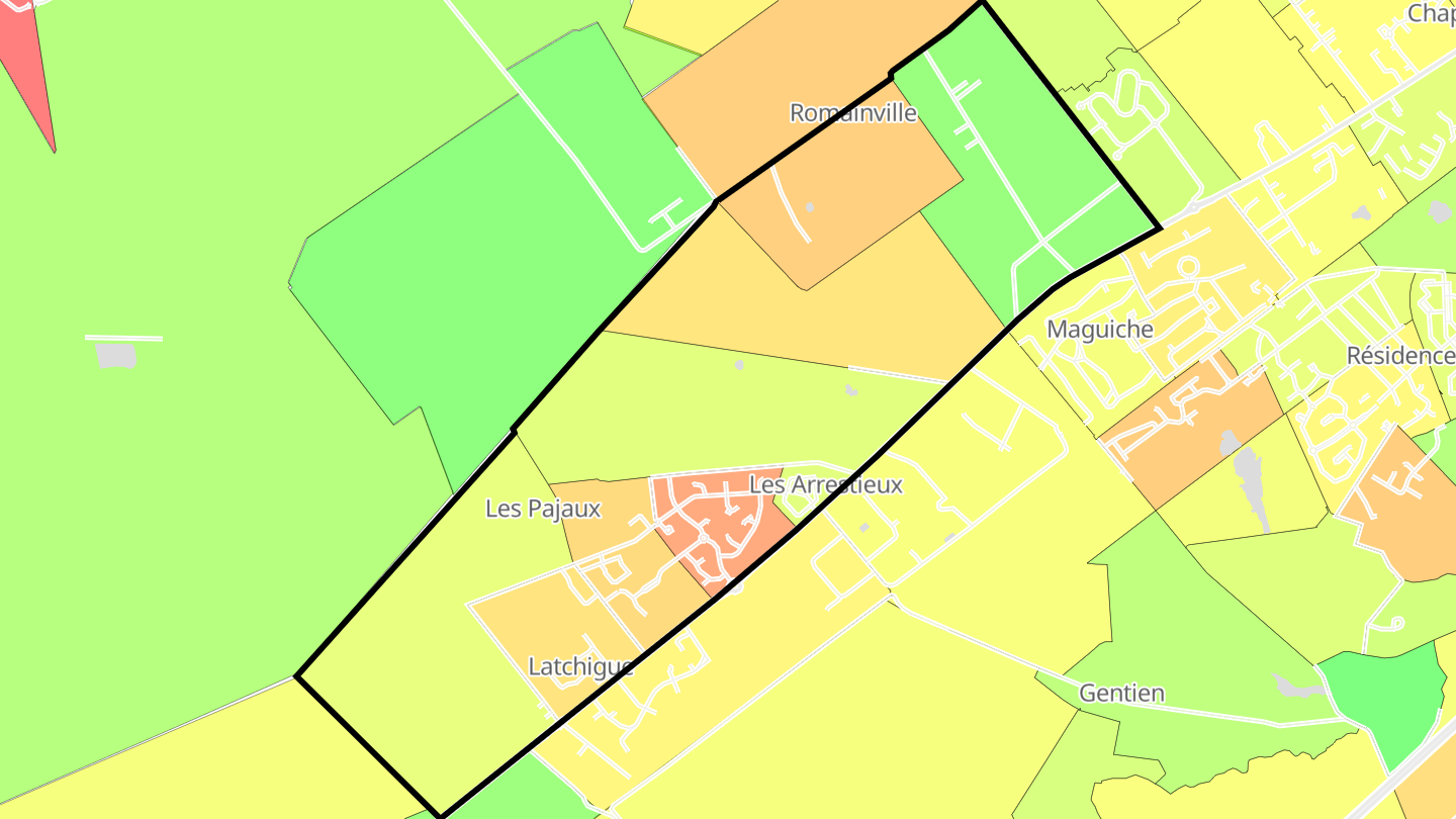 Carte des prix de l'immobilier Toctoucau