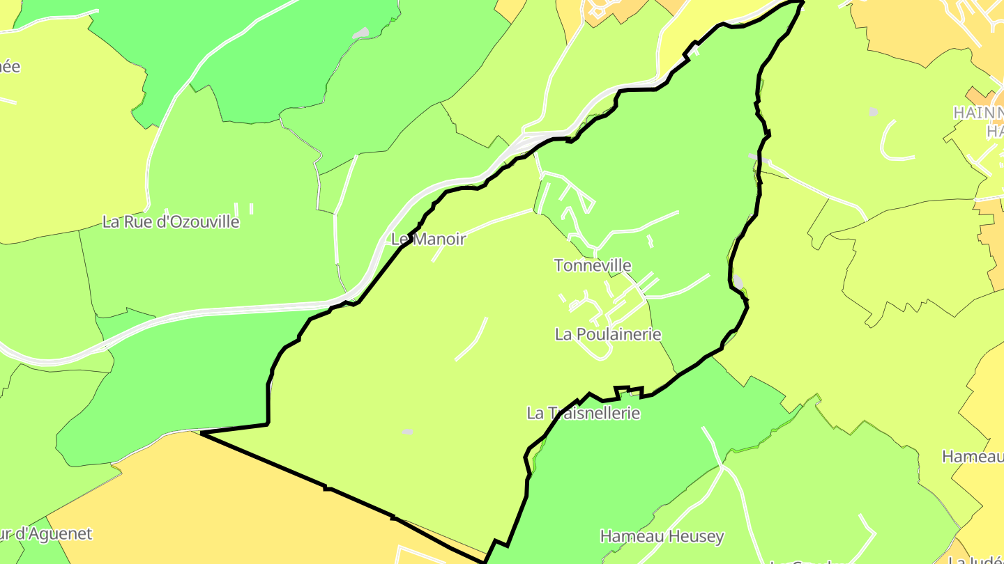 Carte des prix de l'immobilier Tonneville