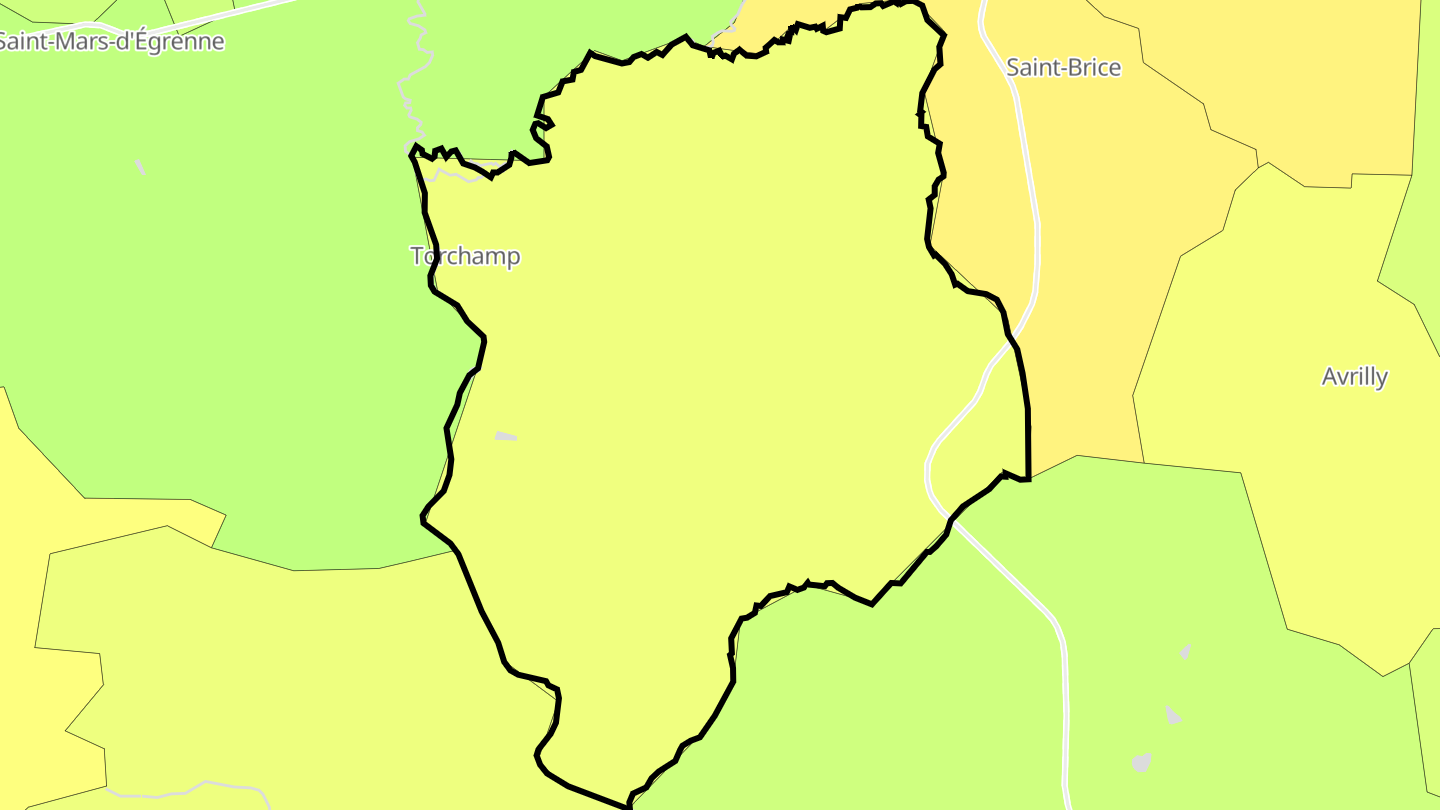Carte des prix de l'immobilier Torchamp