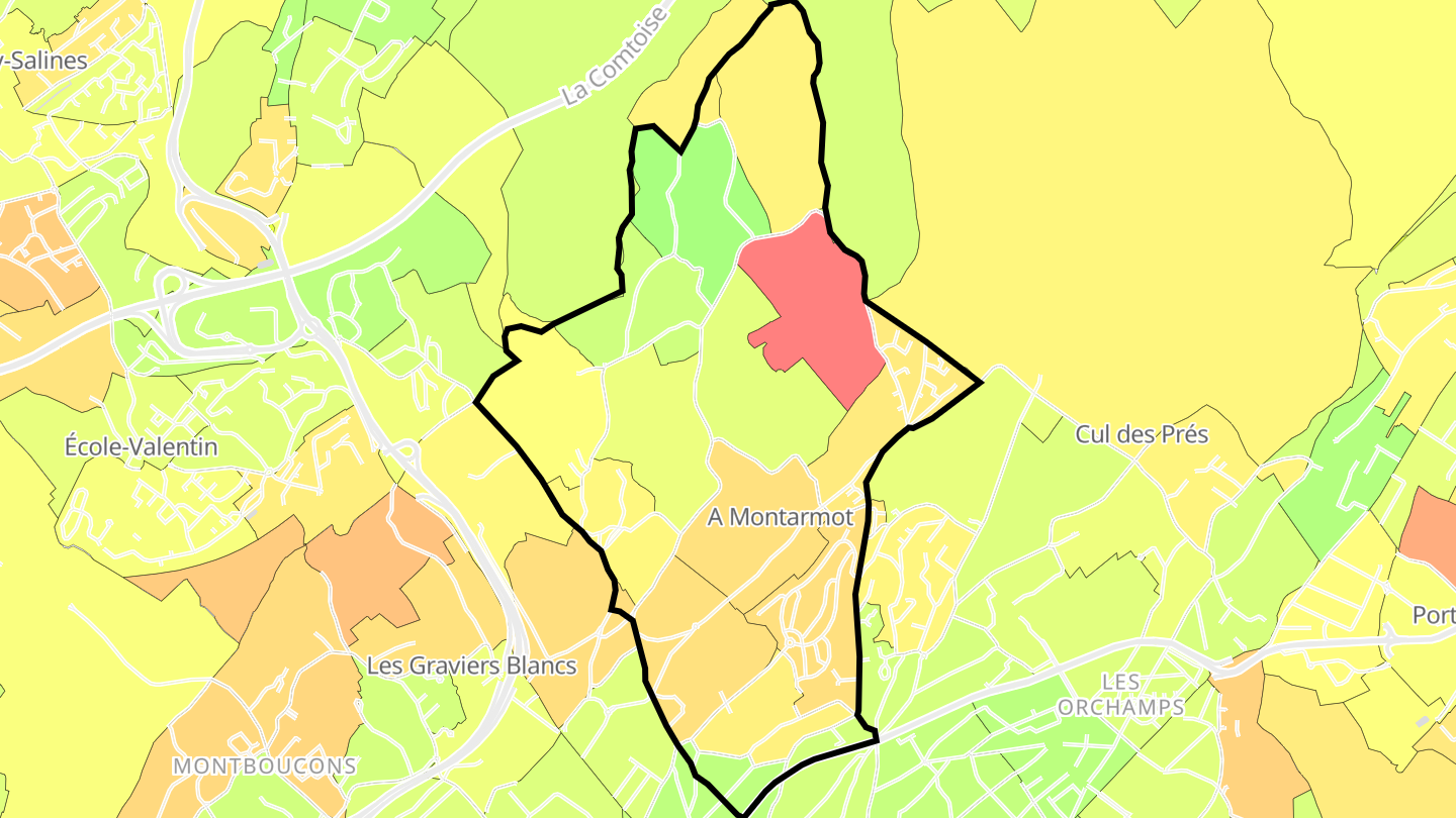 Carte des prix de l'immobilier Torcols
