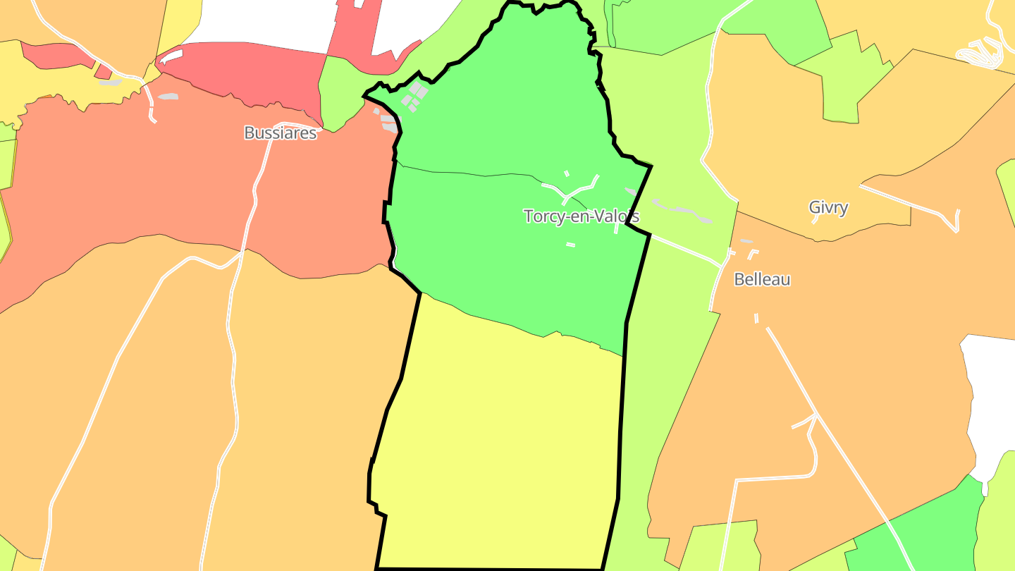 Carte des prix de l'immobilier Torcy-en-Valois