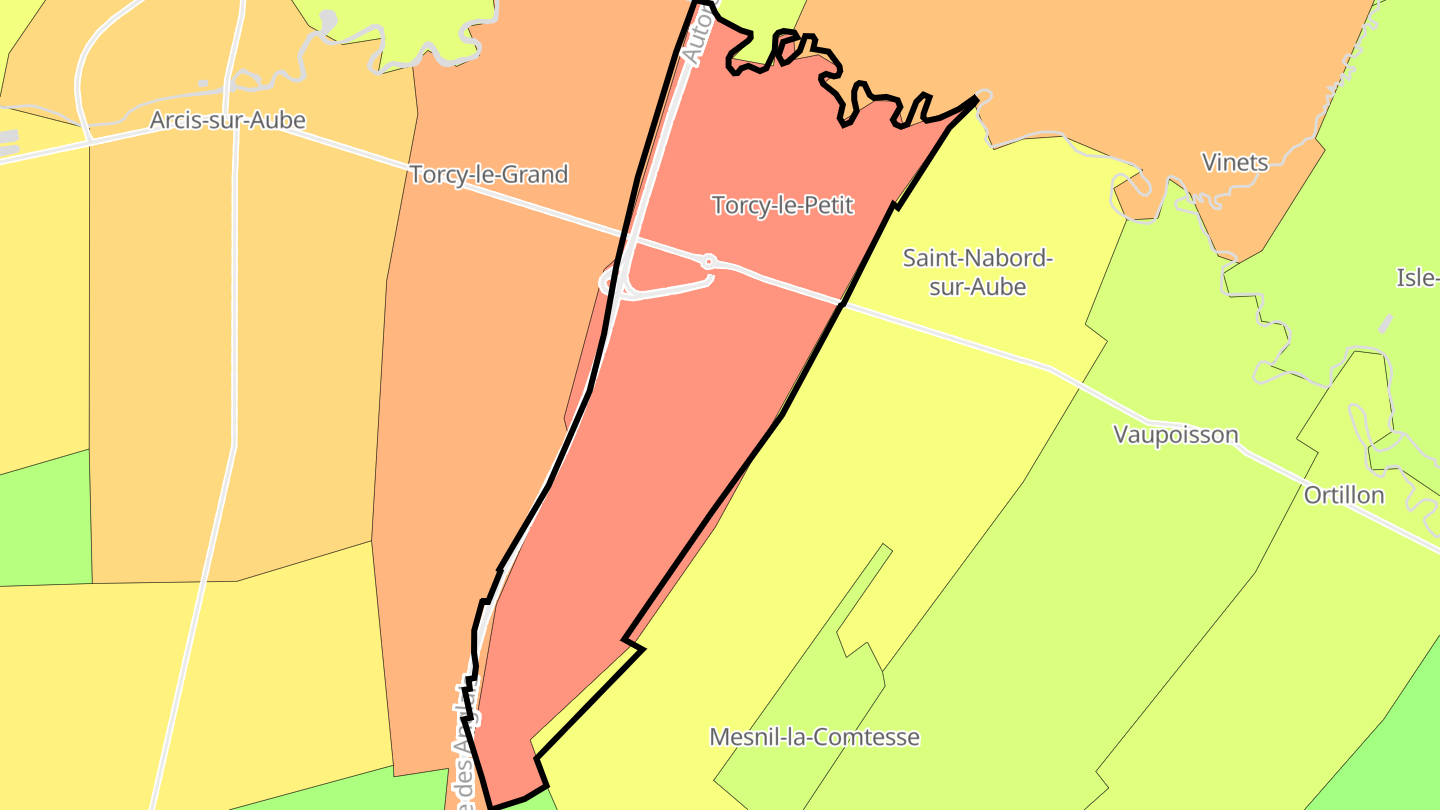 Carte des prix de l'immobilier Torcy-le-Petit