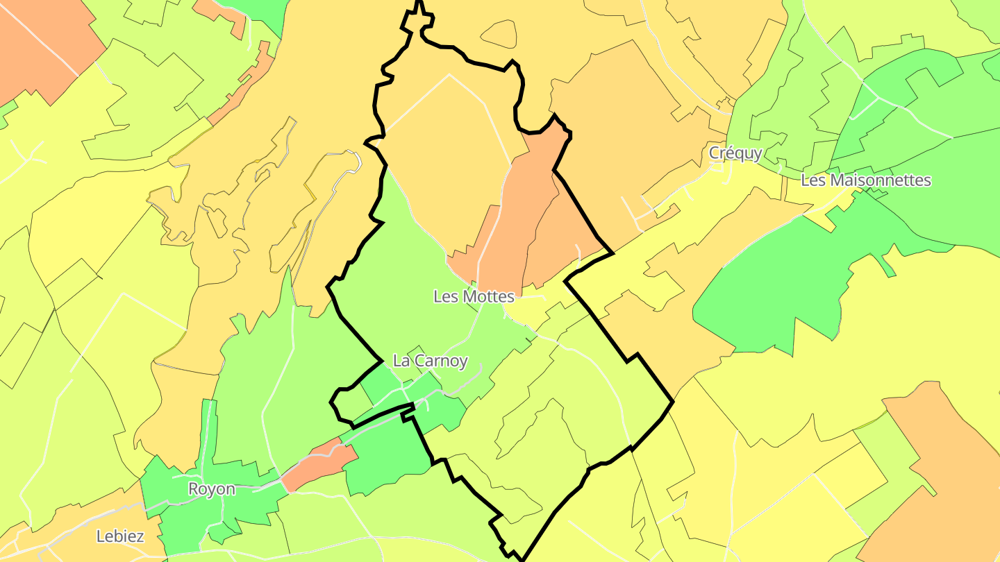 Carte des prix de l'immobilier Torcy