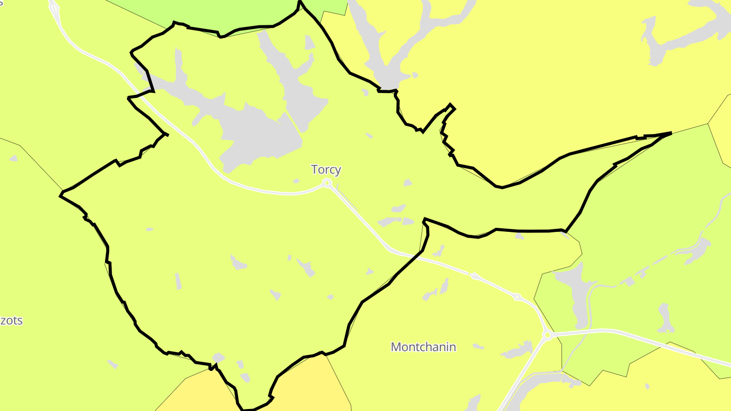 Carte des prix de l'immobilier Torcy