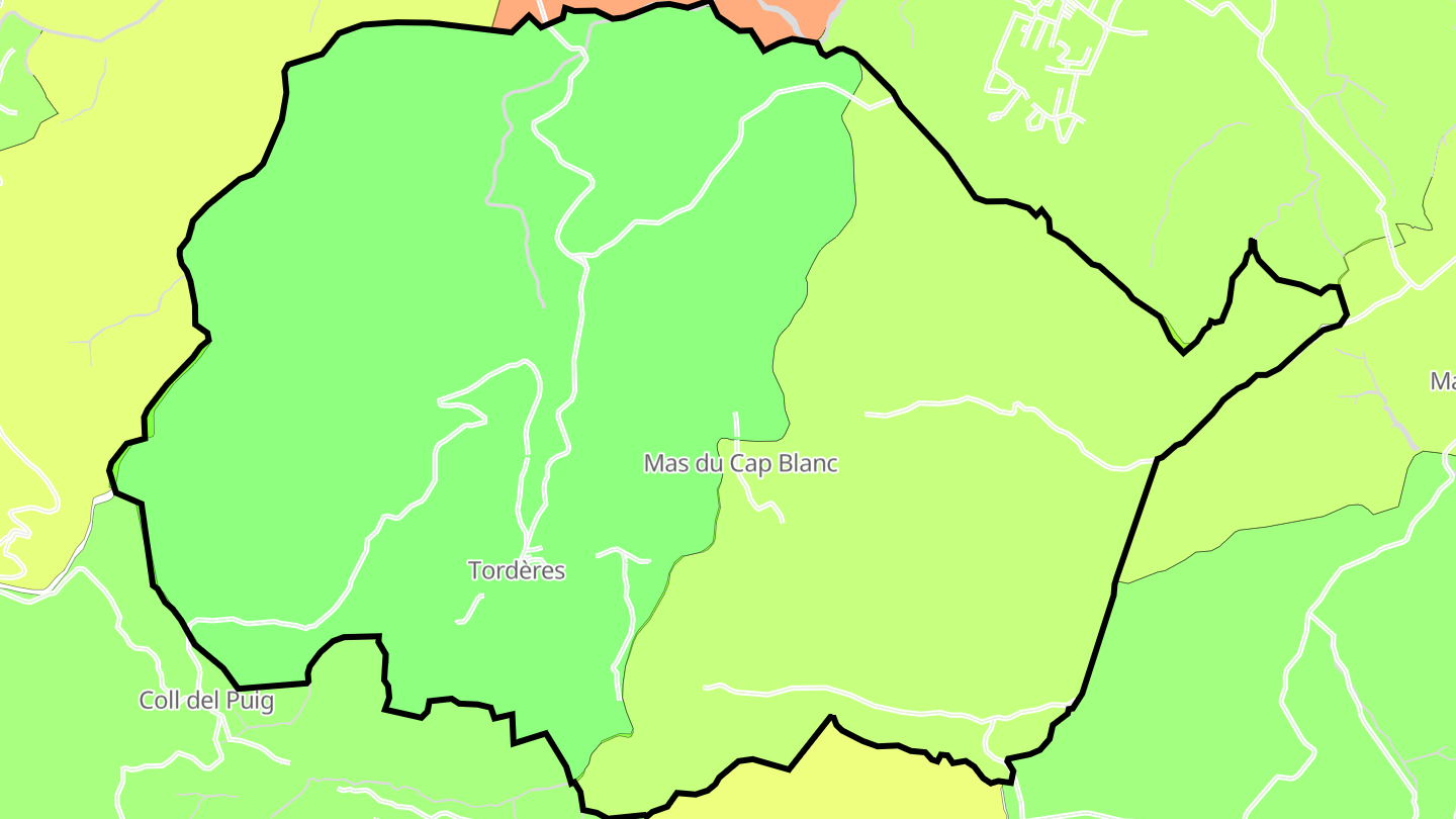 Carte des prix de l'immobilier Tordères