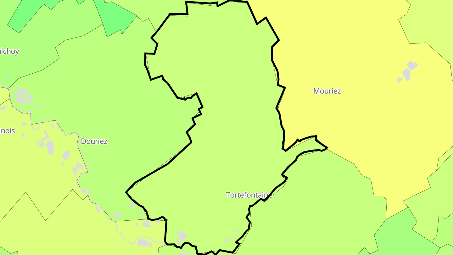 Carte des prix de l'immobilier Tortefontaine