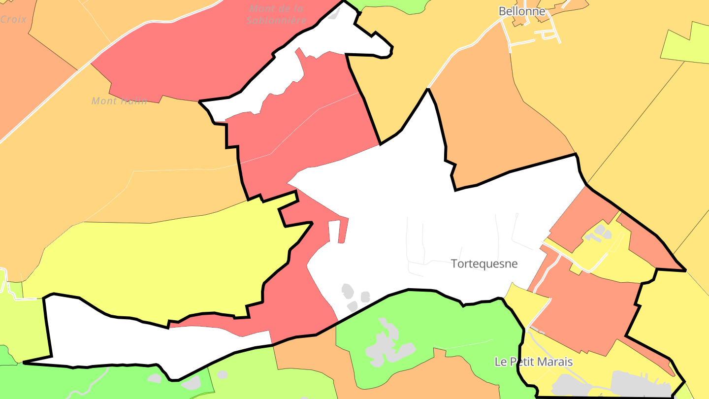 Carte des prix de l'immobilier Tortequesne