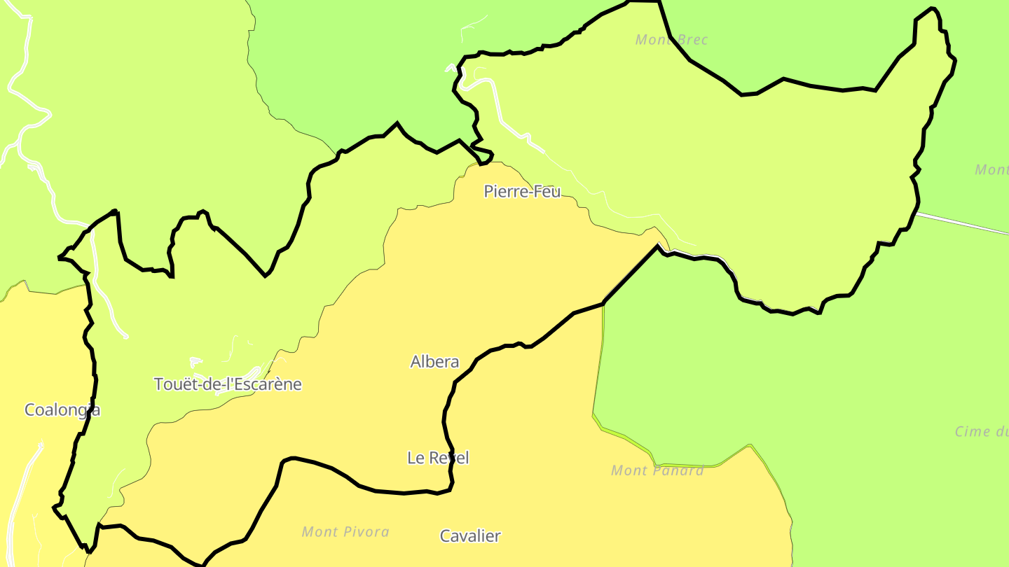 Carte des prix de l'immobilier Touët-de-l'Escarène