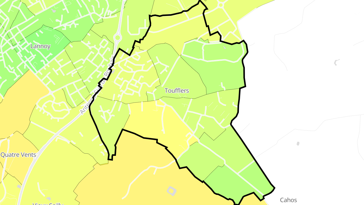 Carte des prix de l'immobilier Toufflers