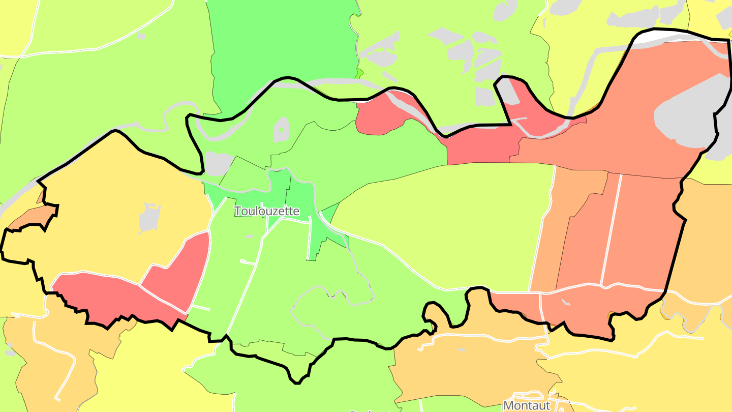 Carte des prix de l'immobilier Toulouzette