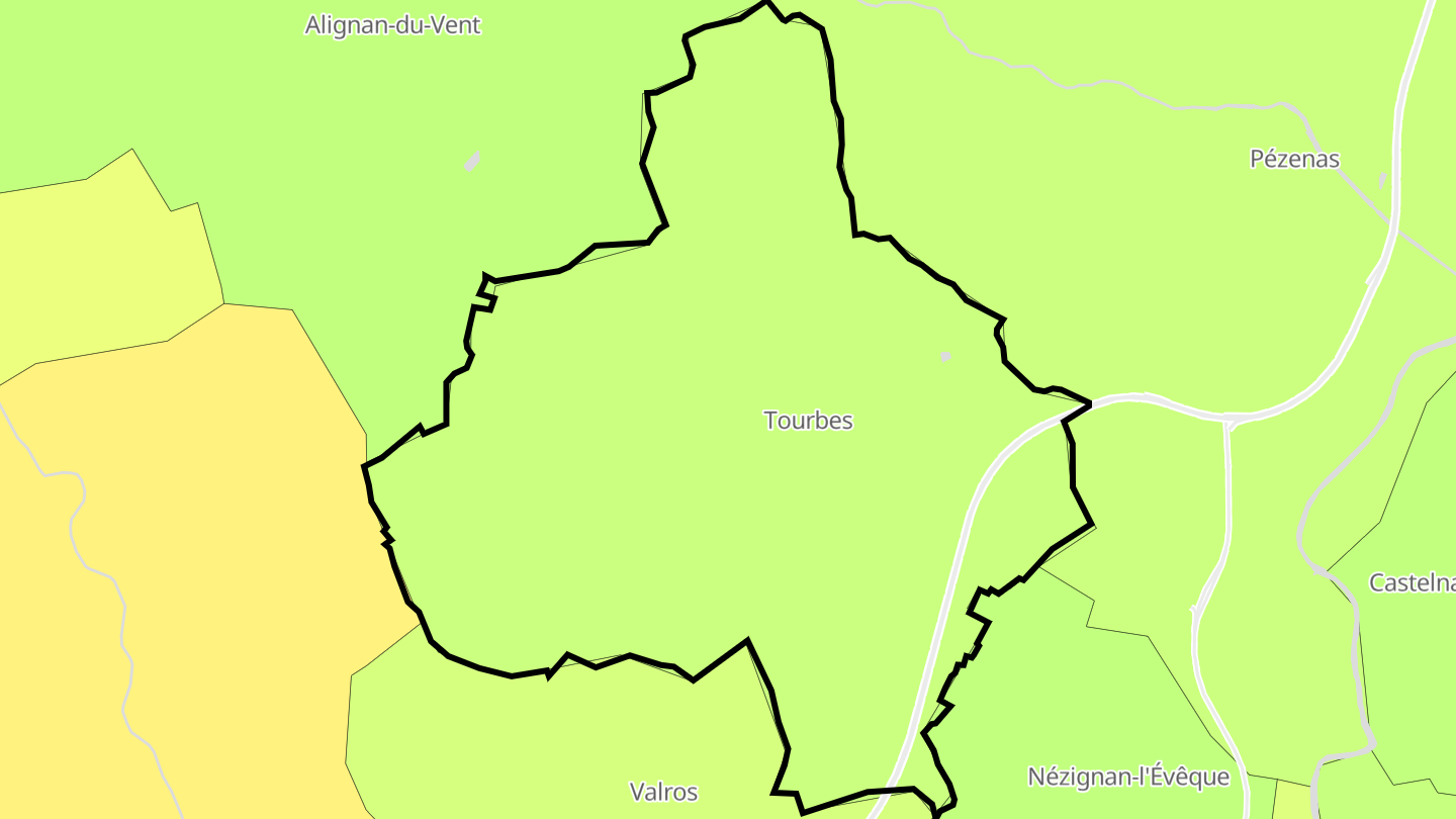 Carte des prix de l'immobilier Tourbes