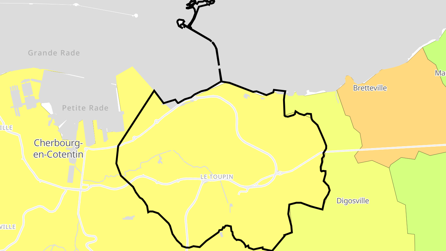 Carte des prix de l'immobilier Tourlaville