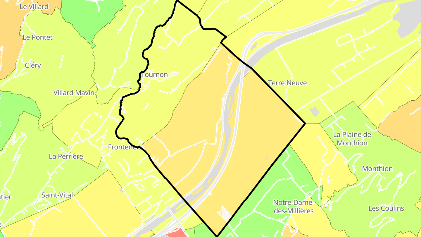 Carte des prix de l'immobilier Tournon