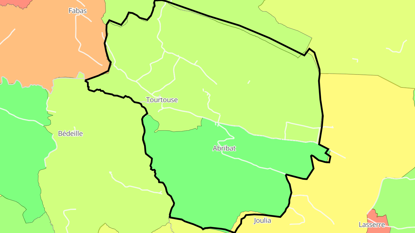 Carte des prix de l'immobilier Tourtouse