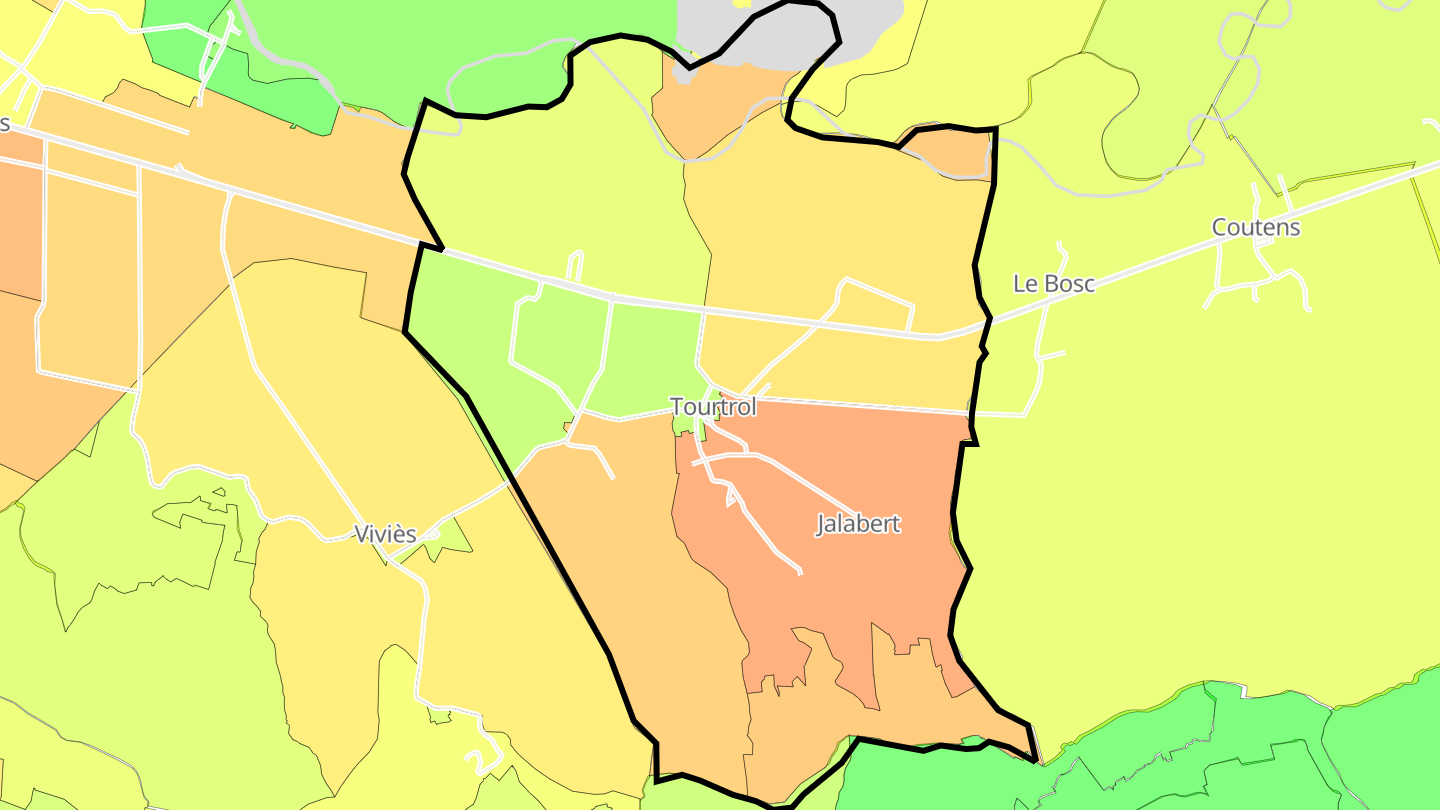 Carte des prix de l'immobilier Tourtrol