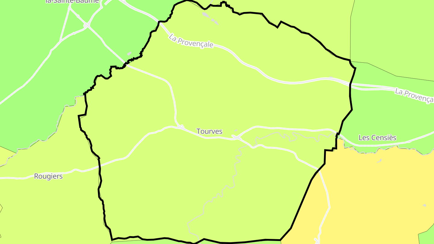 Carte des prix de l'immobilier Tourves