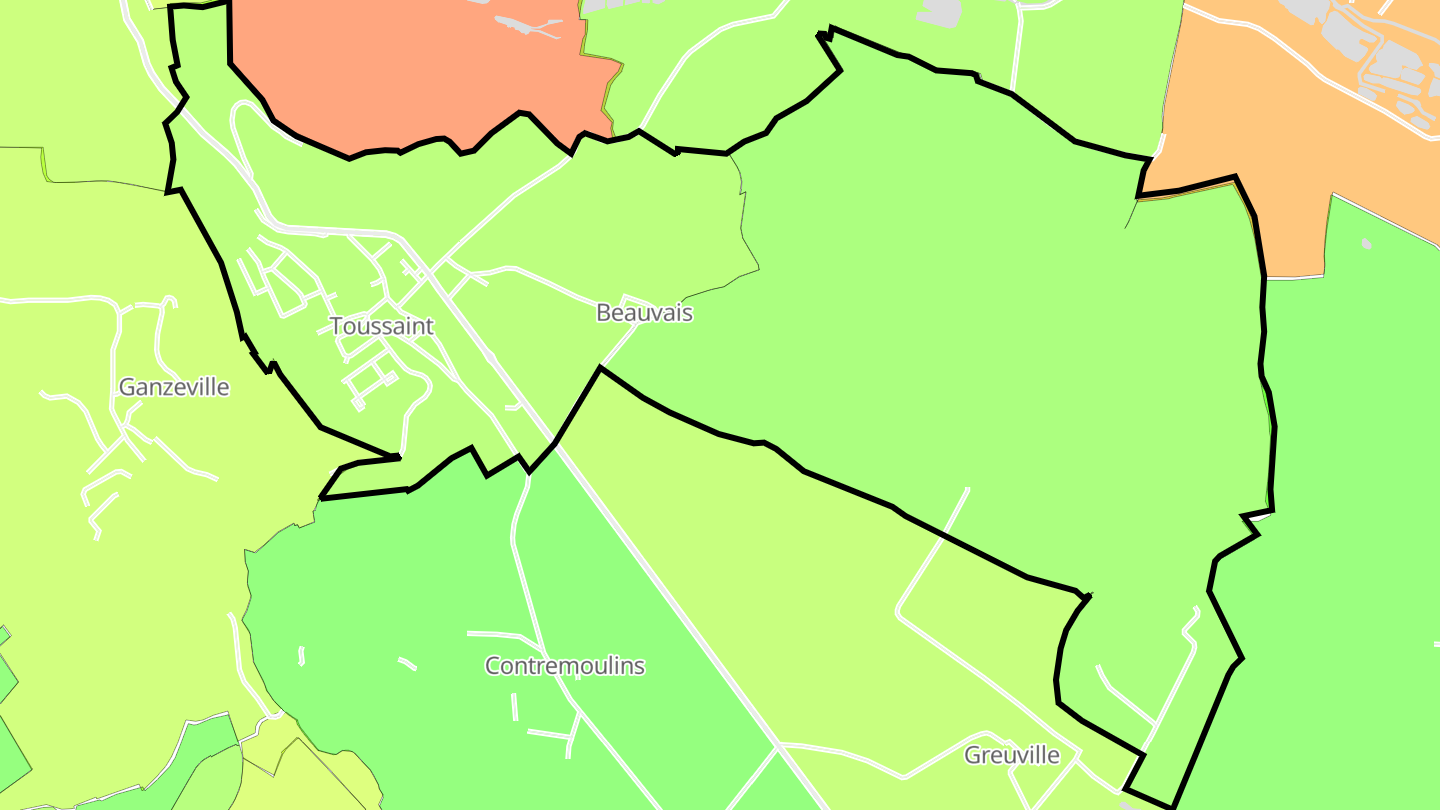 Carte des prix de l'immobilier Toussaint