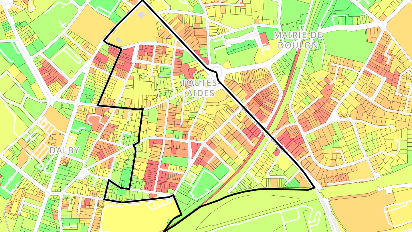 Carte des prix de l'immobilier Toutes-Aides