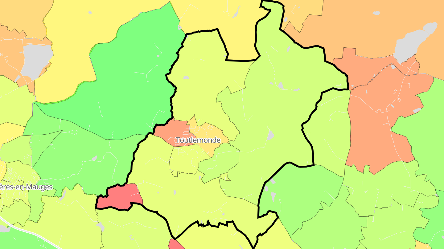 Carte des prix de l'immobilier Toutlemonde