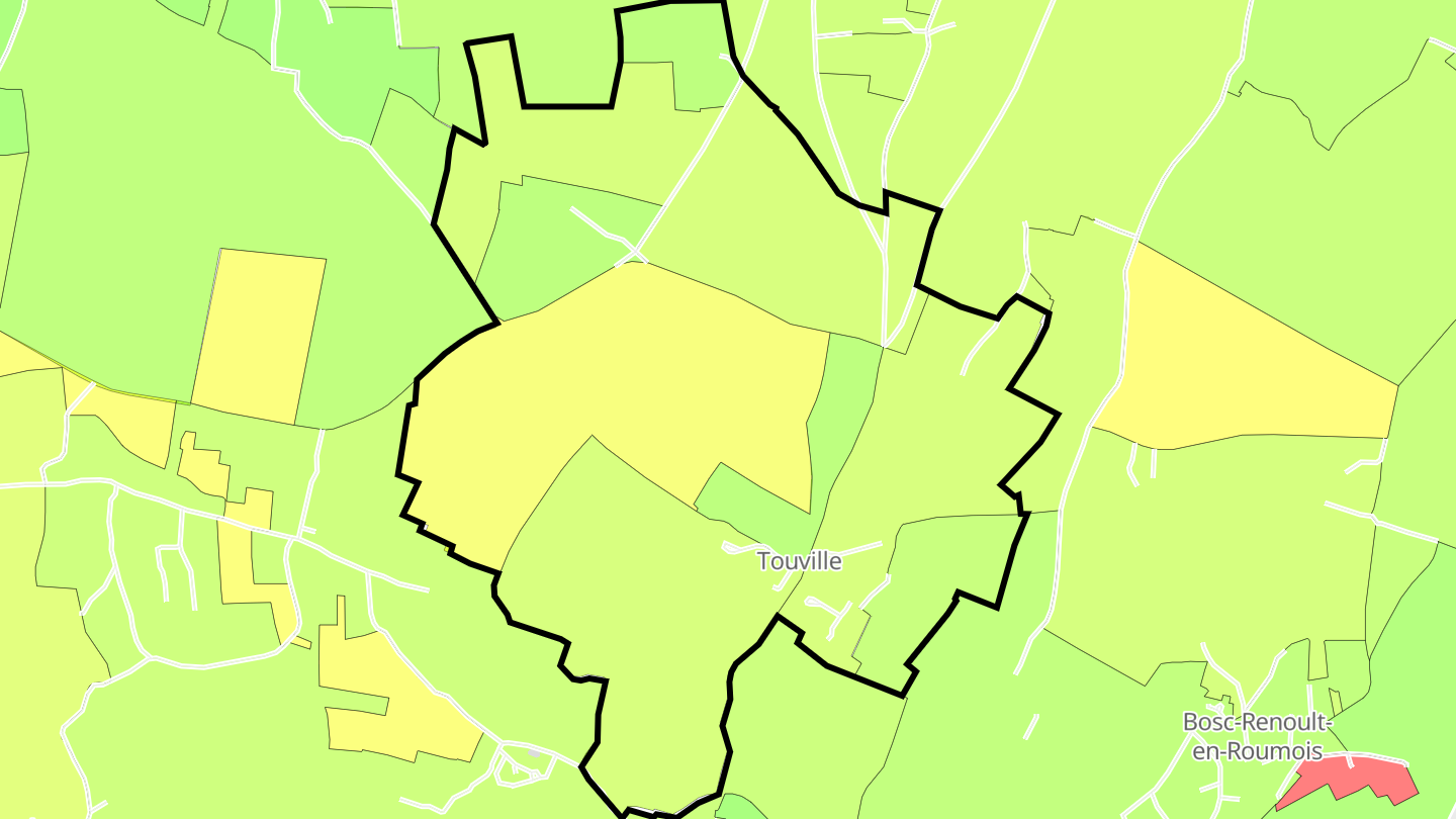 Carte des prix de l'immobilier Touville