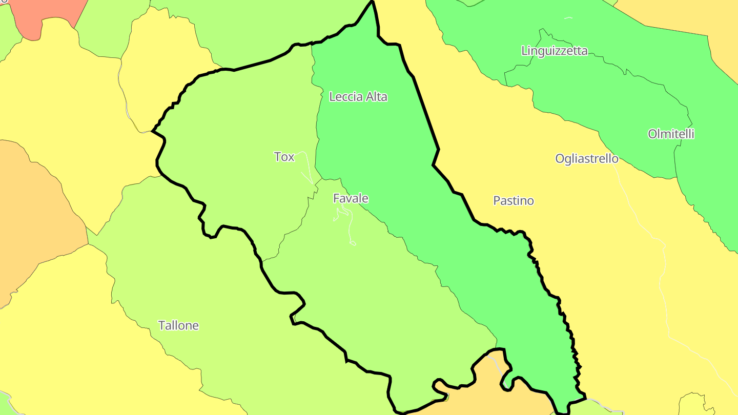 Carte des prix de l'immobilier Tox