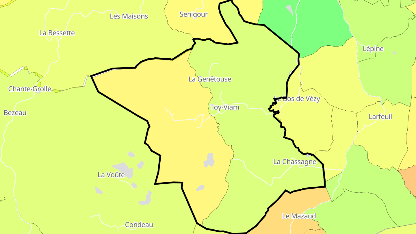 Carte des prix de l'immobilier Toy-Viam