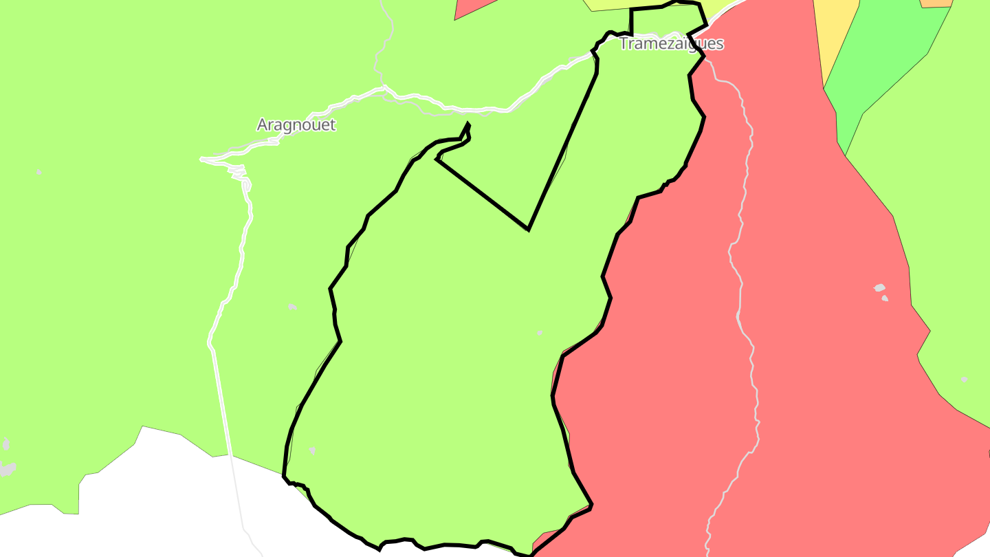Carte des prix de l'immobilier Tramezaïgues