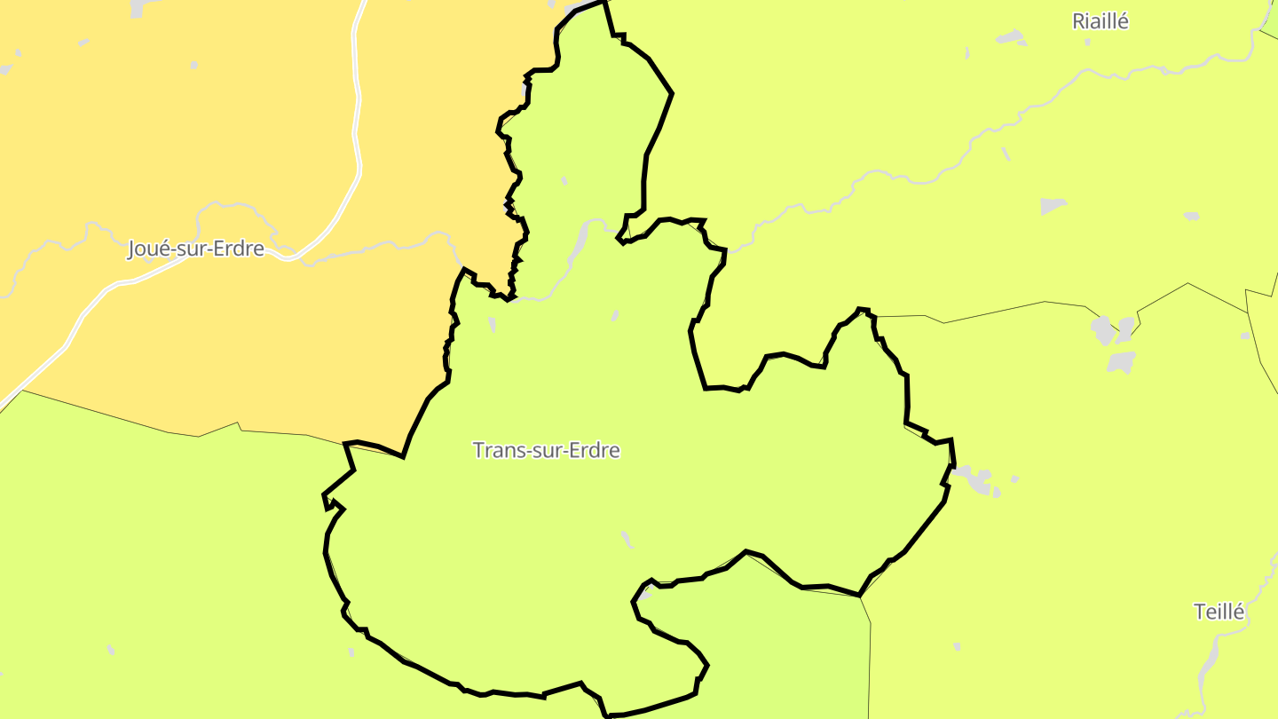 Carte des prix de l'immobilier Trans-sur-Erdre
